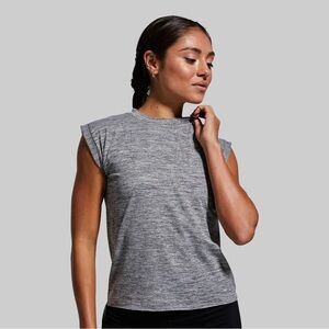 Captivate Muscle Tee Heather Grey Size Small EUC